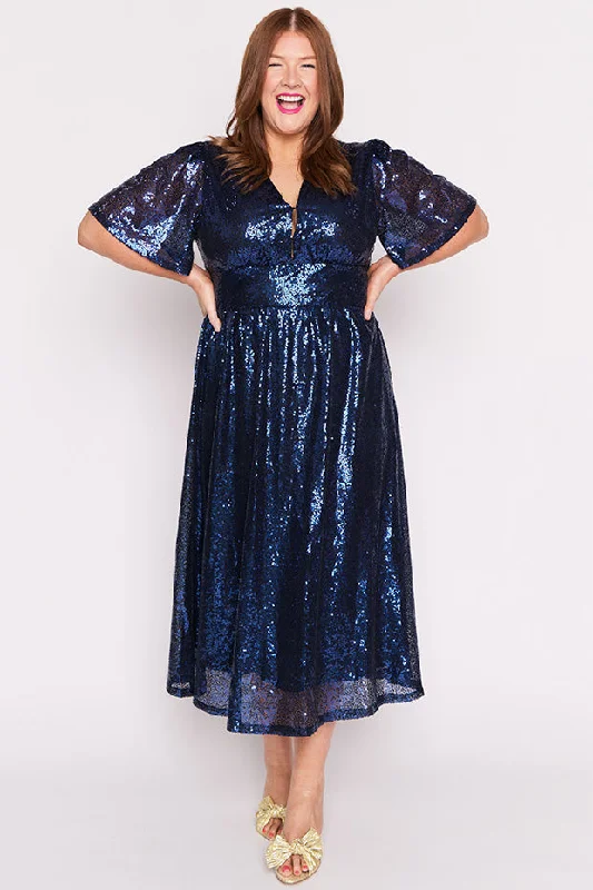 Tamie Cobalt Party Sequins Dress