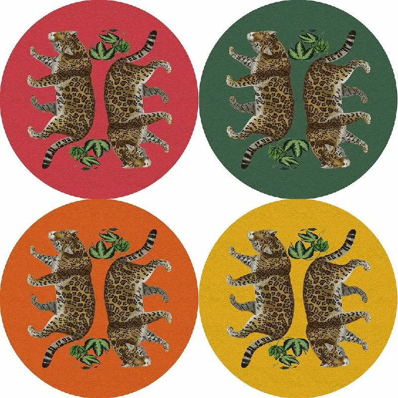 Leopard Seeing Double Coaster Set