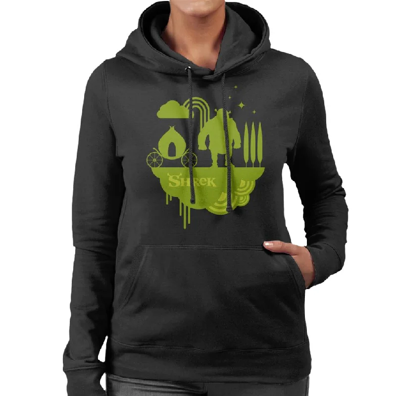 Shrek Silhouette Women's Hooded Sweatshirt