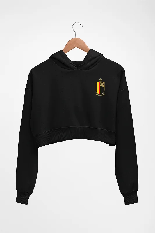 Belgium Football Crop HOODIE FOR WOMEN