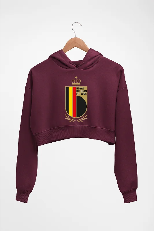 Belgium Football Crop HOODIE FOR WOMEN