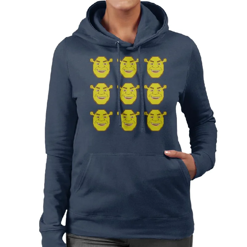 Shrek Character Heads Women's Hooded Sweatshirt