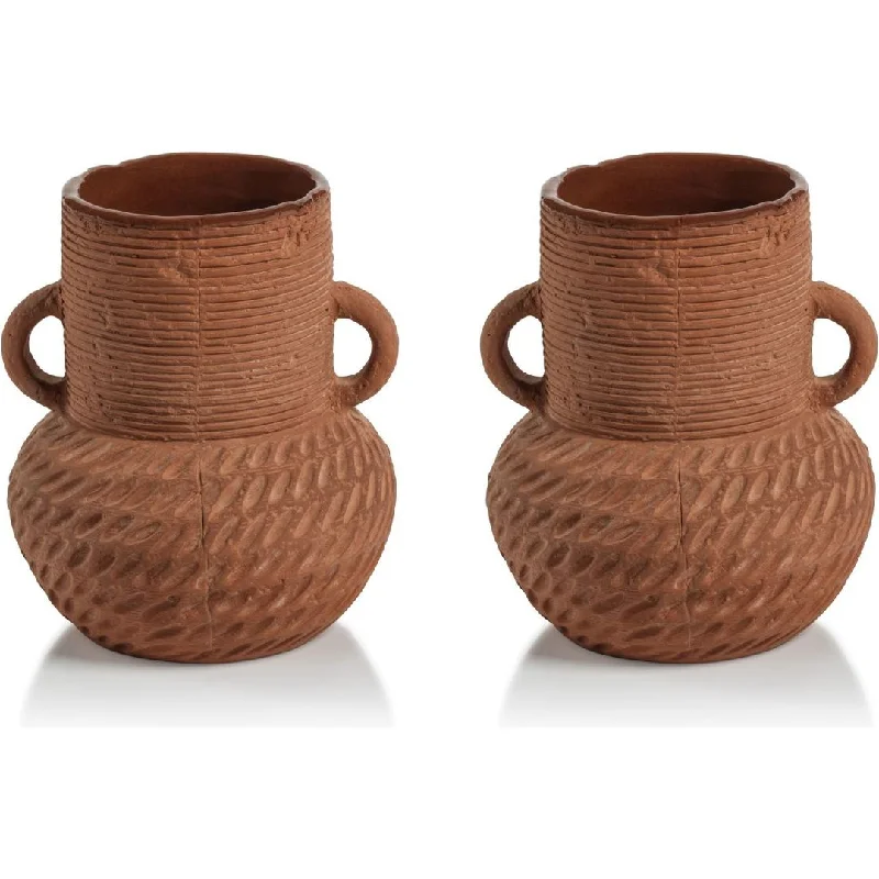 Aprillia Terracotta Vases, Set of 2